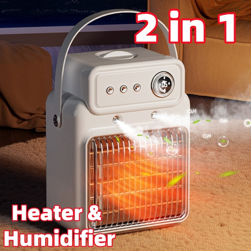 2-in-1 1200W heater and humidifier: heat and humidify your space safely