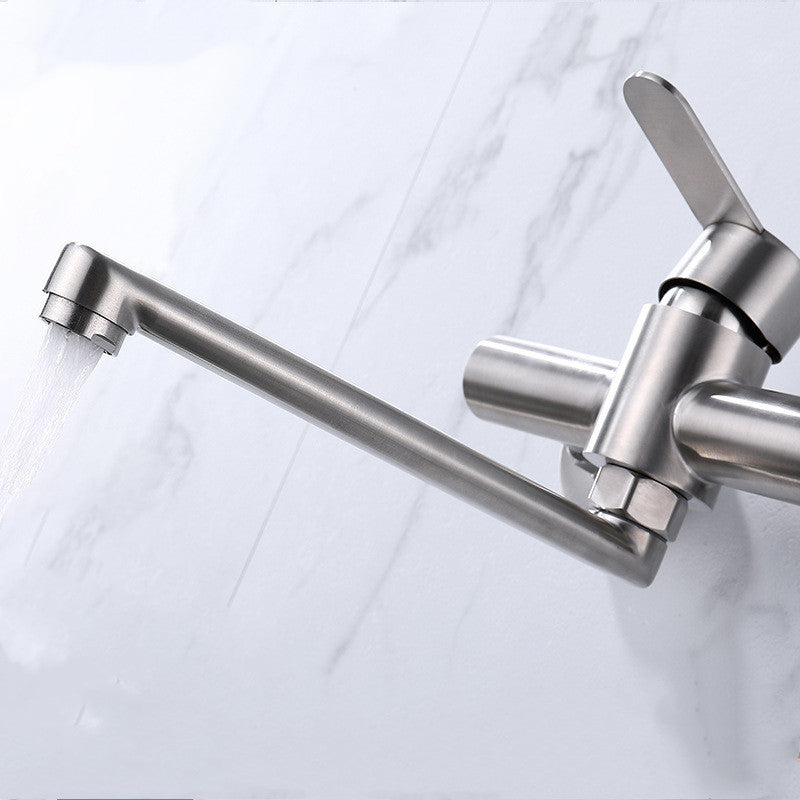 Modern kitchen faucet, made of SUS304 stainless steel, with a single handle