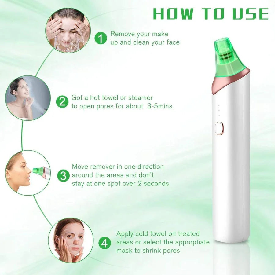 Machine Vacuum Suction Removes Clove And Acne Blackhead