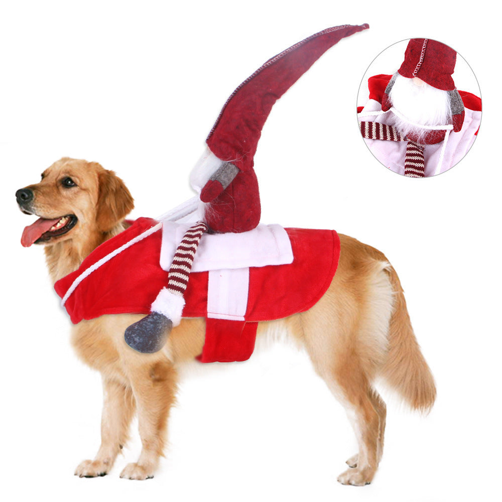 Pet Christmas Riding Costume - Festive Cosplay Outfit