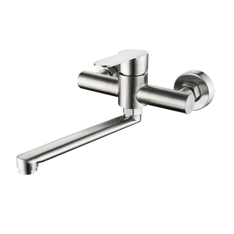 SUS304 stainless steel kitchen faucet, with a single handle and minimalist design