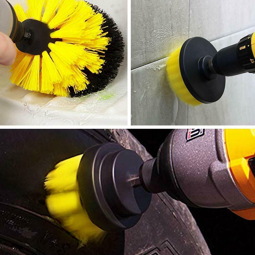 Drill Brush Set Power Scrubber Brushes for Car Wash Cleaning Carpet Tile Grout