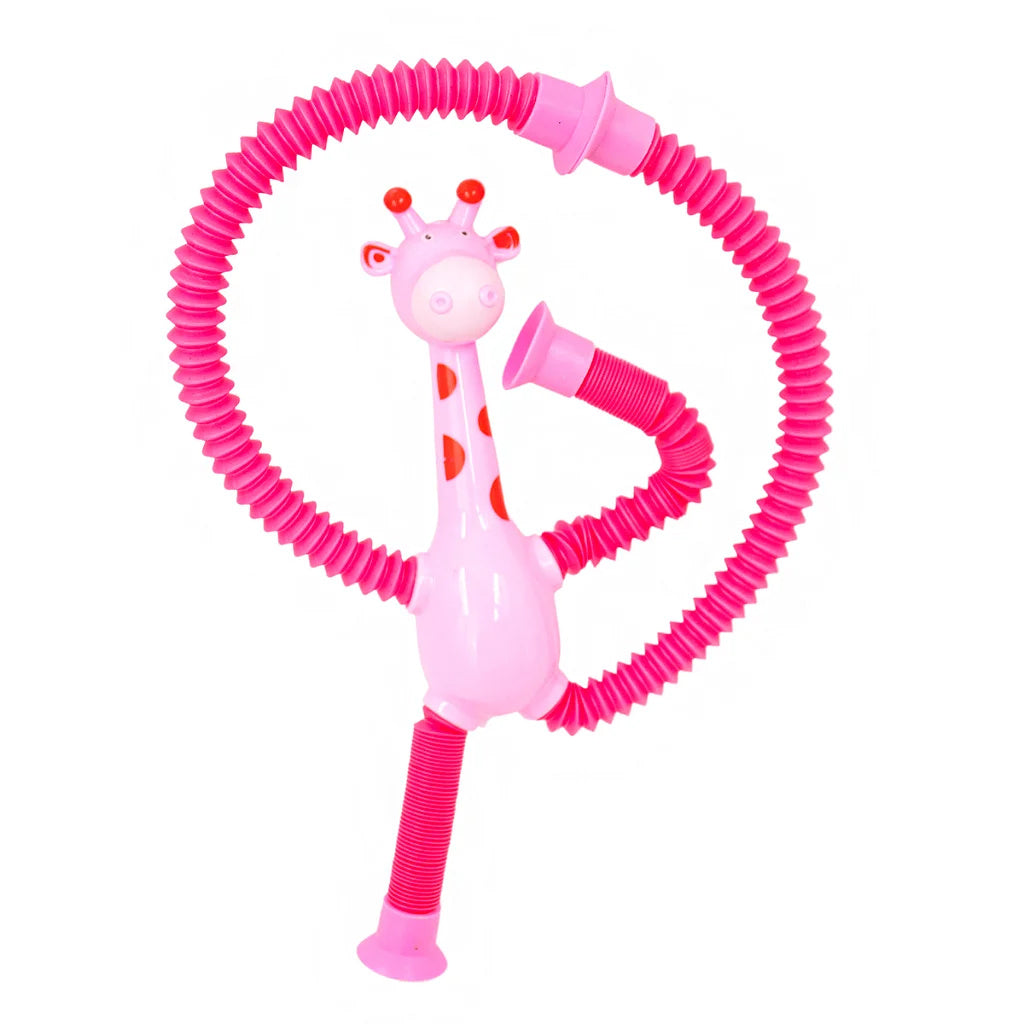 Girafa Tubo Led Estica Puxa Gruda Brinquedo Infantil