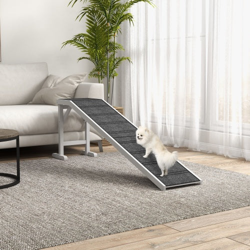 Ramp For Dog Bed, Pet Ramp For Dog With Non-slip Carpet And Top Platform