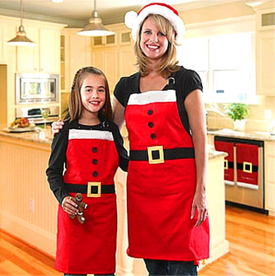 Christmas Apron for Adults and Kids - Festive Decoration