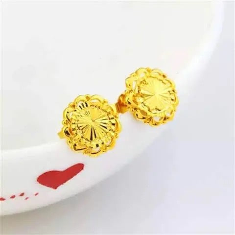 Perfect Gift: 24K Gold Plated Earrings in Euro Design