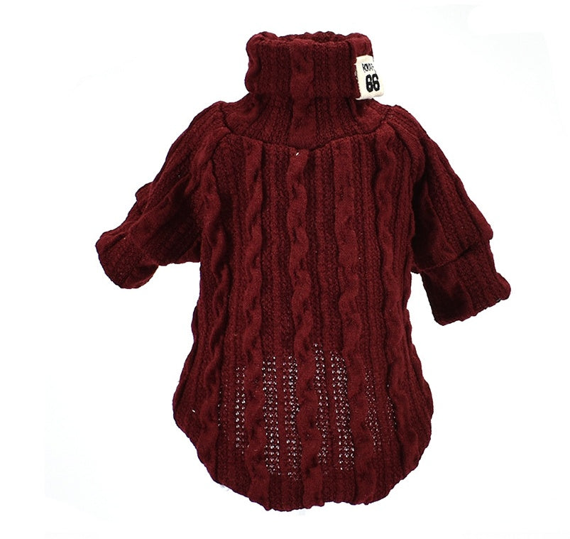 Durable acrylic material dog winter sweater.