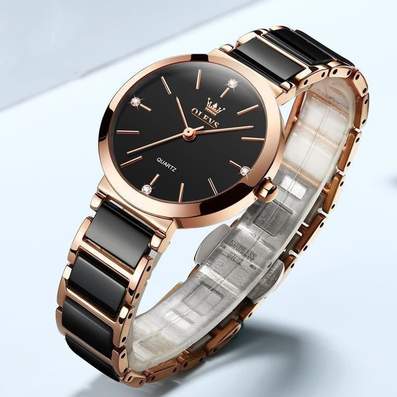 Women's waterproof watch with a sophisticated style.