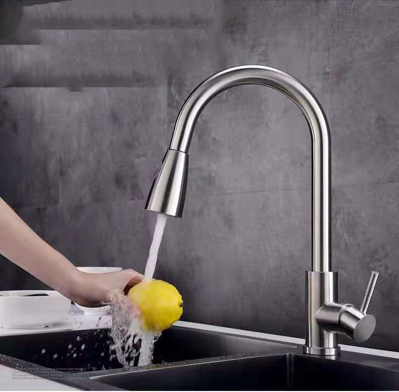 304 stainless steel kitchen faucet, modern and simple, with 360º rotation for better reach