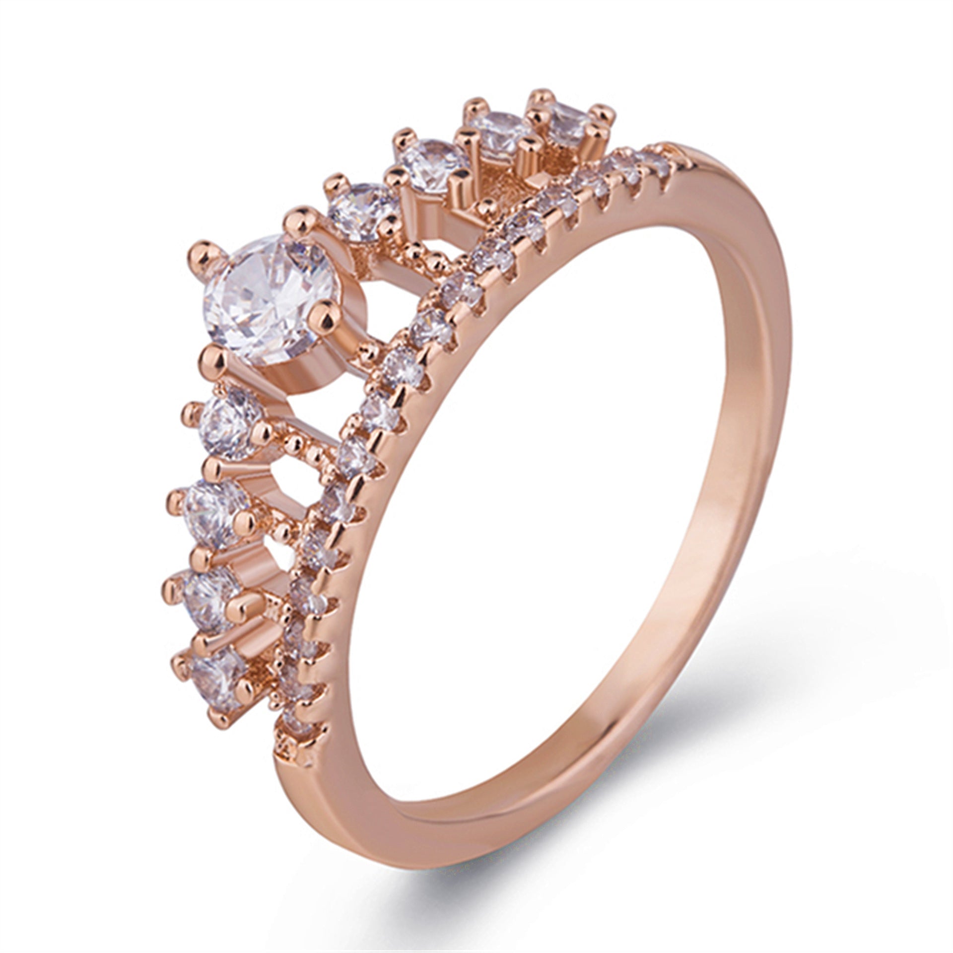 This unisex micro-set crown ring makes a bold statement in both style and craftsmanship.