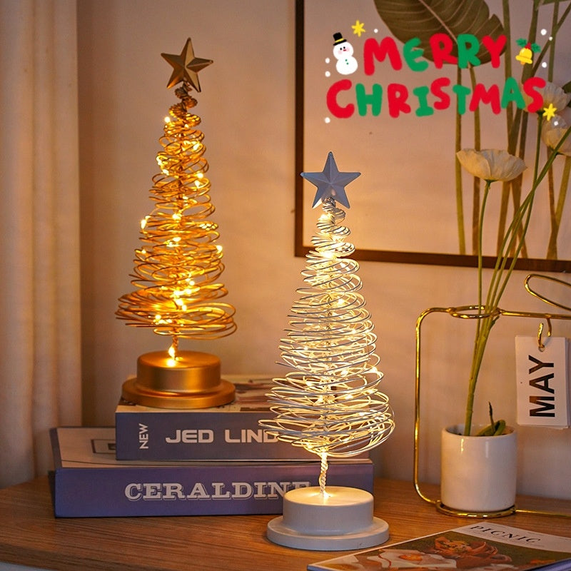 LED Spiral Christmas Tree - Holiday Table Decoration