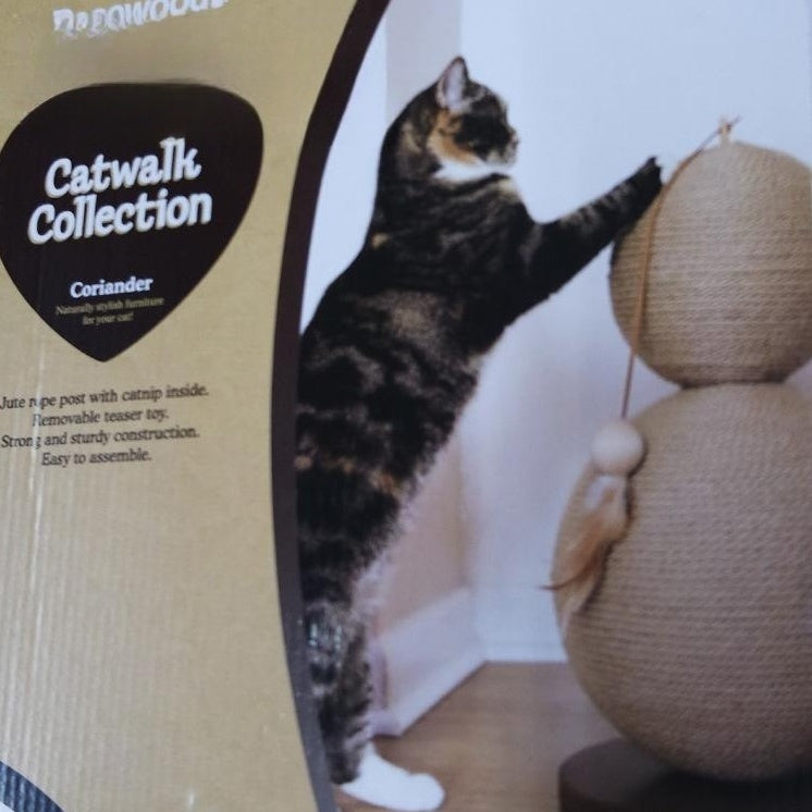 Fun pear-shaped scratcher for your cat.