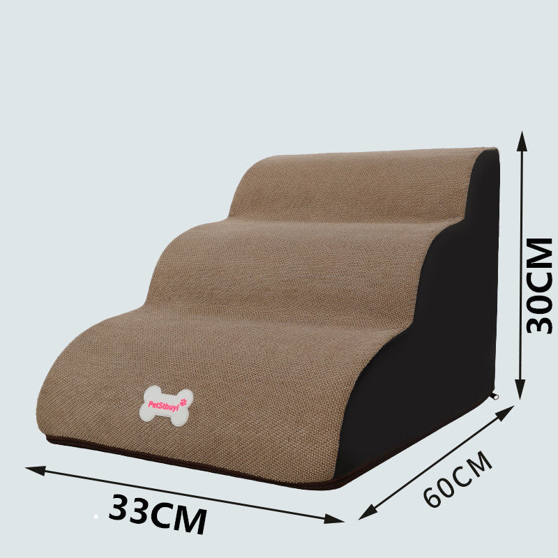 Small Dog Teddy On The Sofa To Bed Climbing Ladder Slope Model