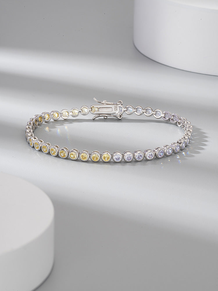 S925 sterling silver zircon bracelet for any occasion