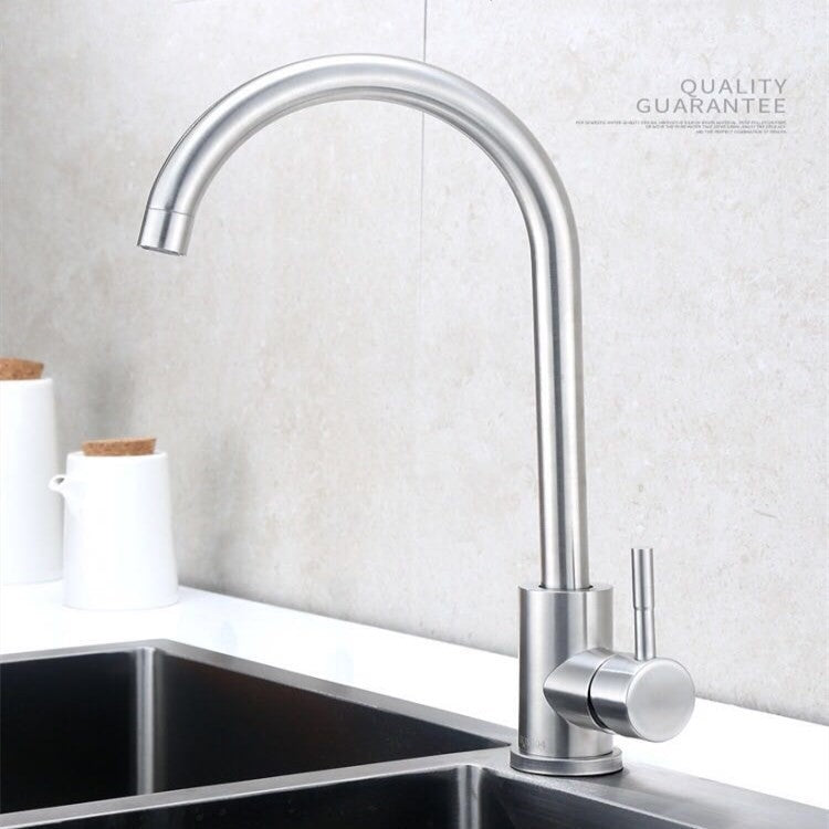 304 stainless steel kitchen faucet, large curve and modern design