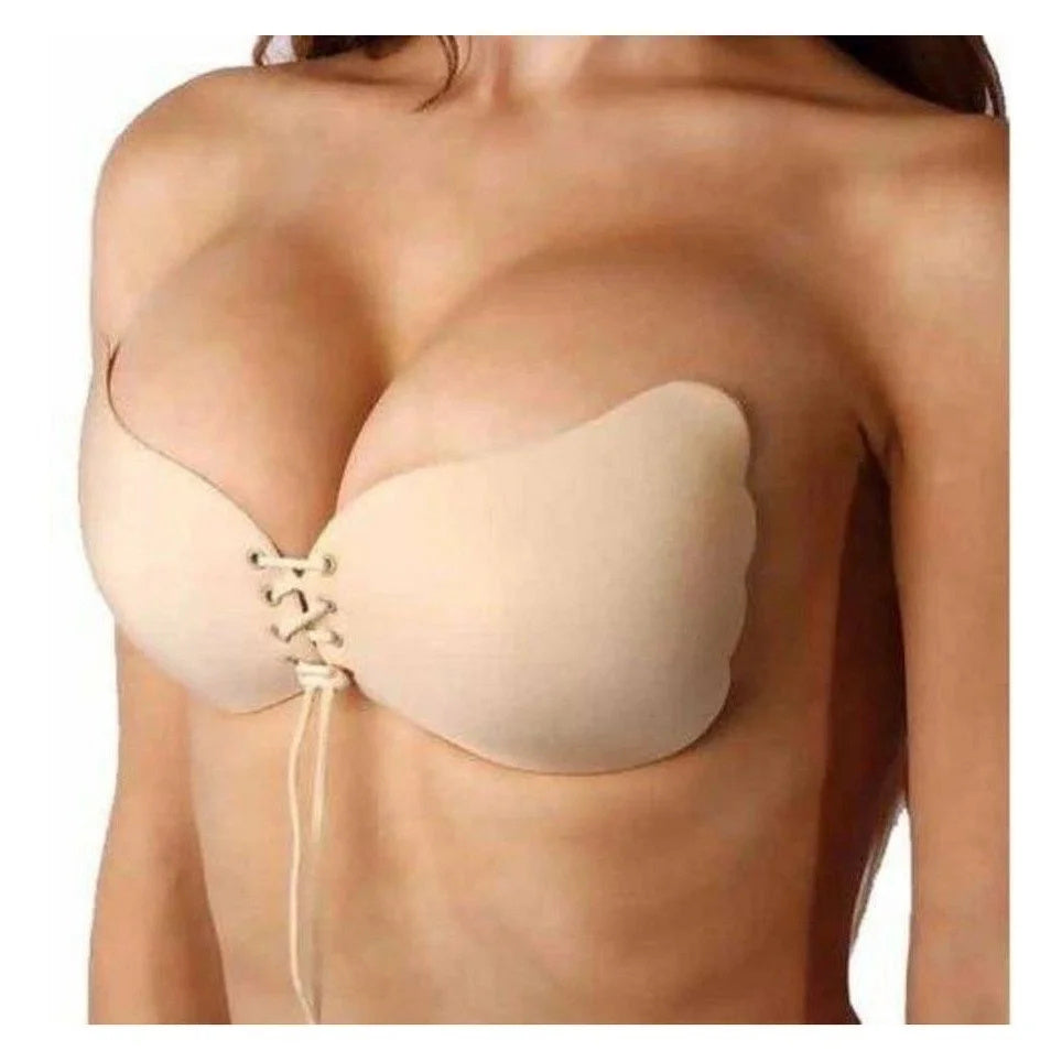 Invisible Bra Sticker Raises Breasts With Rope