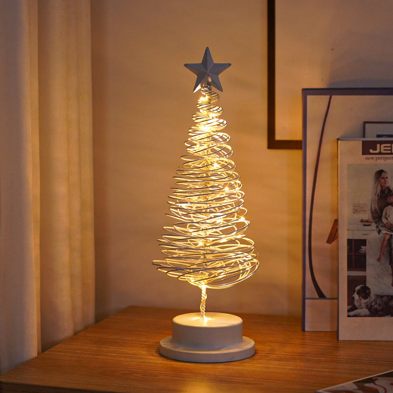 Elegant Christmas tree, available in gold or white colors.