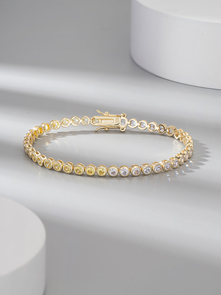 Enhance your style with this elegant silver bracelet.