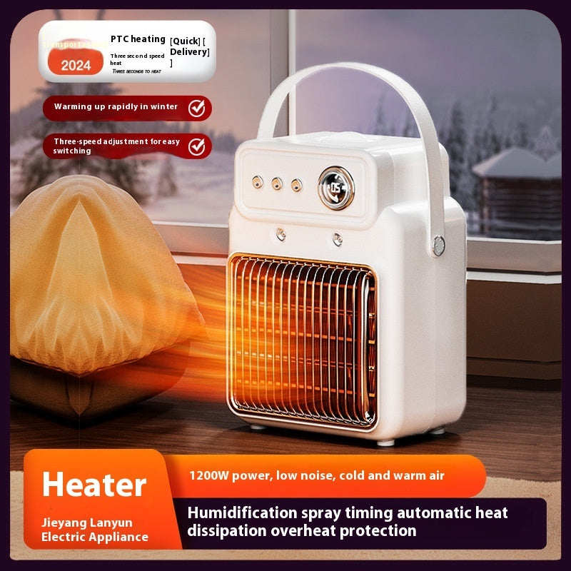 Dual-function tabletop heater: heat and humidify your space