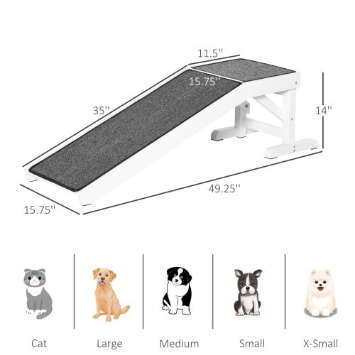 Ramps with non-slip design for greater safety.