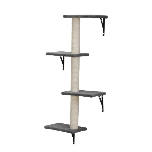 Enhance your cat’s living space with a stylish and durable 5-piece wall-mounted cat tree