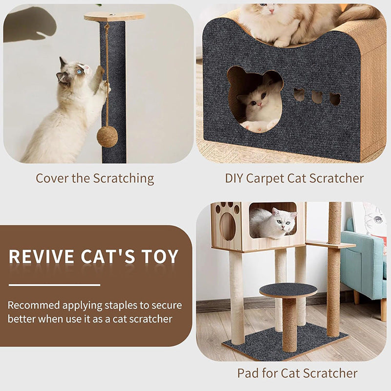 Protect your scratching trees with this self-adhesive mat.