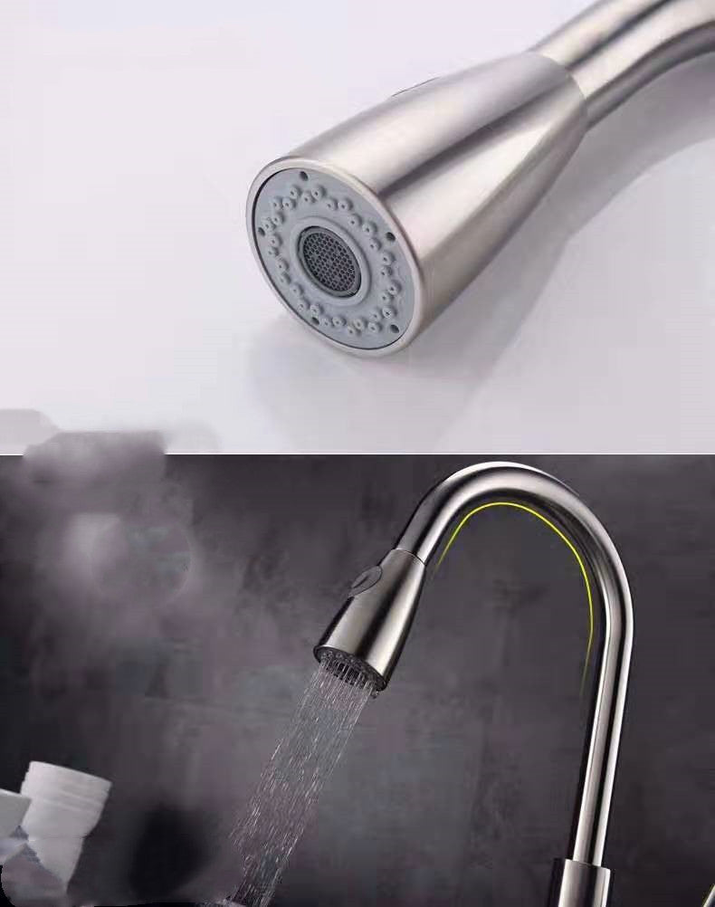 304 stainless steel faucet with hot and cold water capacity, perfect for sophisticated kitchens