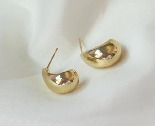 High-quality metal earrings with a beautiful gold or silver finish.