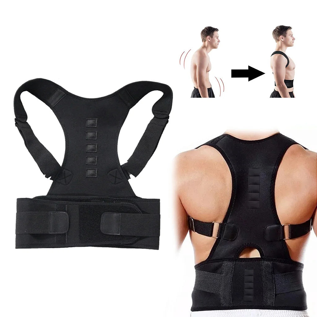 Postural Corrector Strap Magnetic Vest Unisex Lumbar Pain