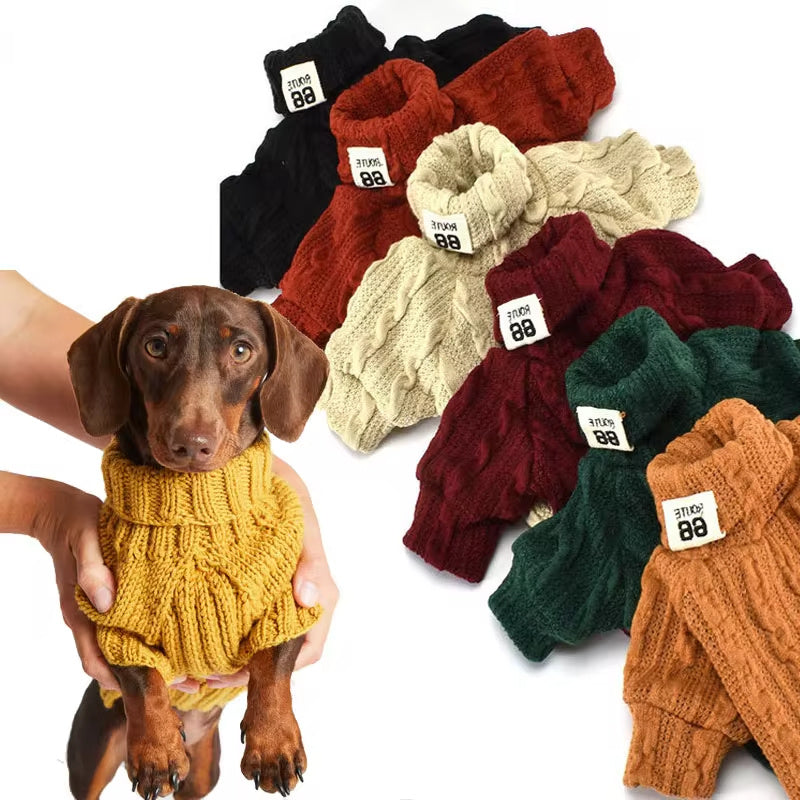 Turtleneck Dog Sweater – Warm Clothes for Chihuahua and Teddy