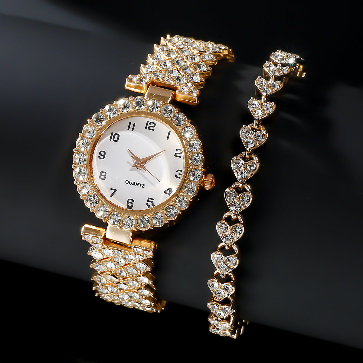 Women's Fashion Watch Set with Alloy Bracelet