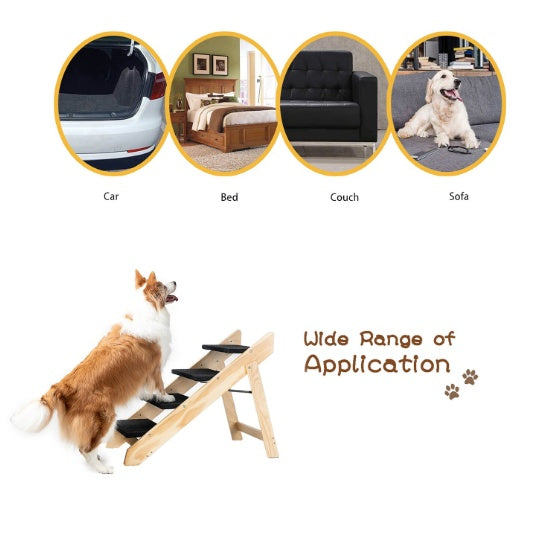 Foldable pet stairs, practical solution for your pet.